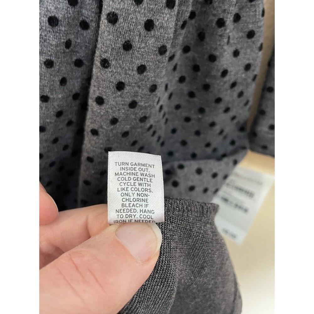 Frenchi Polka Dot Grey 3/4 Sleeve Dress Size Medium BNWT - Picture 5 of 5